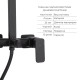 Комплект змішувачів Qtap Capricorn: Душова система QTCAP53103KNB + Змішувач для раковини QTLIPNO1023101CB