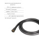 Комплект для душевої кімнати Qtap Robin Black Chrome: Змішувач  QTROB4060102K + Тримач QT829910842854GRP + Шланг QTHADPVC160G +Лійка QTRUCA120R3GRP