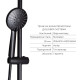 Комплект змішувачів Lidz Aria Black: Душова система LDARI1031BLA43370 + Змішувач для раковини LDARI0011FBLA46092