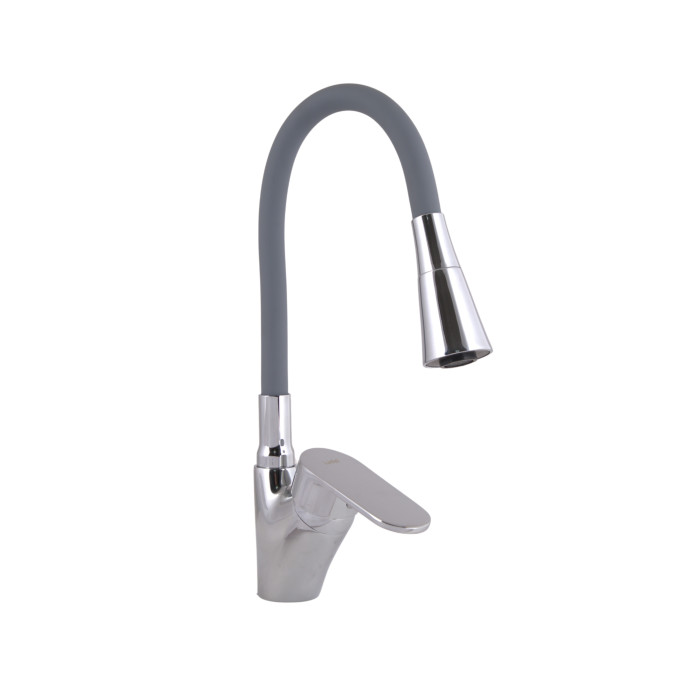 Змішувач для кухні Lidz Tani 007F3 з гнучким виливом (k40) LDTAN007F3GCR31869 Grey / Chrome