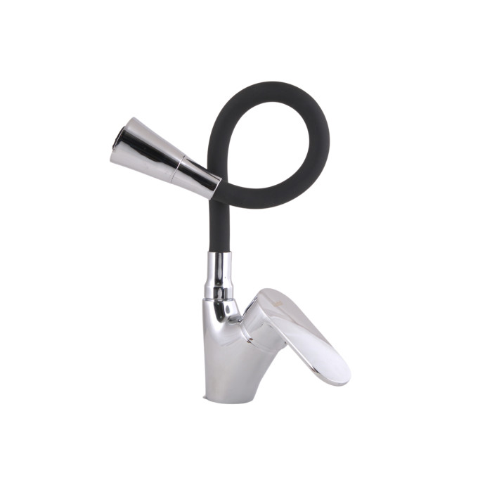 Змішувач для кухні Lidz Tani 007F3 з гнучким виливом (k40) LDTAN007F3BCR37649 Black / Chrome