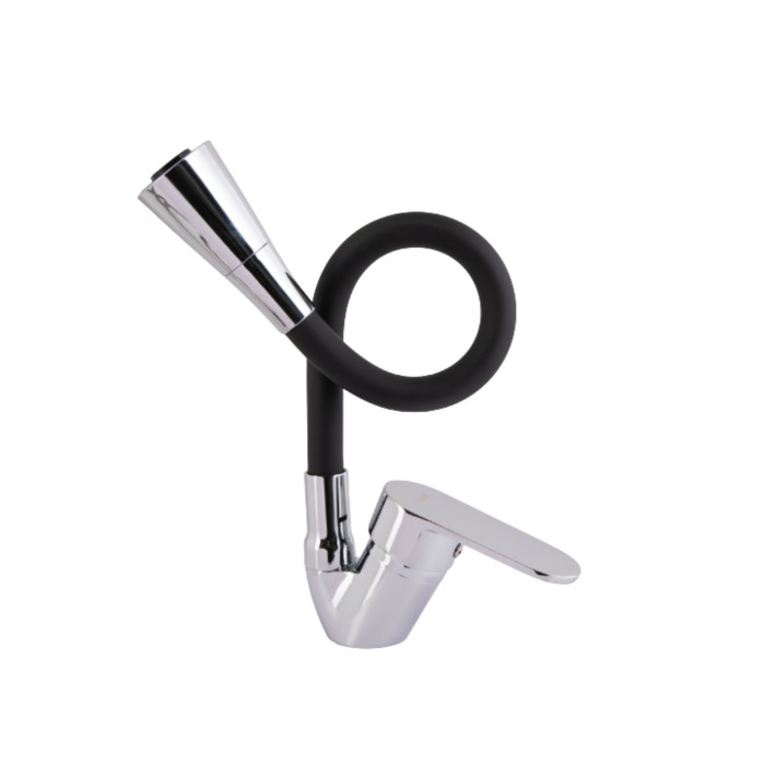Змішувач для кухні Lidz Tani 008F3 з гнучким виливом (k40) LDTAN008F3BCR39484 Black / Chrome