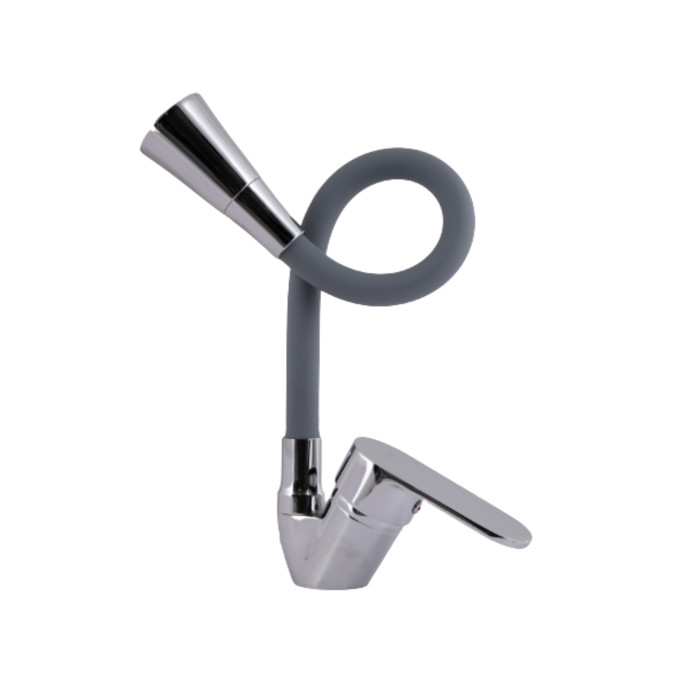 Змішувач для кухні Lidz Tani 008F3 з гнучким виливом (k40) LDTAN008F3GCR39507 Grey / Chrome