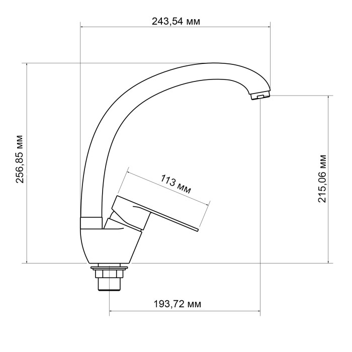 Смеситель для кухни Lidz Tani 008F (k40) LDTAN008FCRM44971 Хром