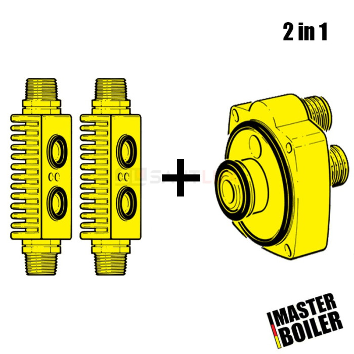 Набор промывочных адаптеров Master Boiler Adapters 2 в 1 (HE + CP)Код MBA2+MBA3