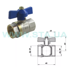 Кран кульовий STA    3/4