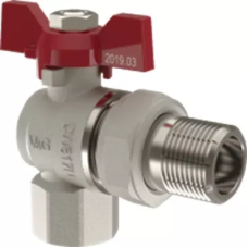 Кран кульовий з американкою кутовий V&G Optima    3/4