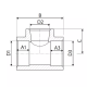 Трійник перехідний PP-r ITAL 90 x 50 x 90 мм