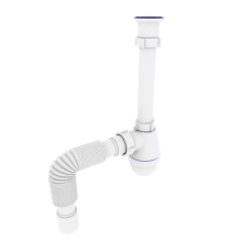 Сифон для умивальника Kronoplast 1 1/2" з різьбовим випуском і гофротрубою 40х40/50 (ST18080043)
