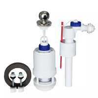 SOLOPLAST Комплект арматури для зливного бачка АБу-20 підключення бічне, з важелем та ручкою