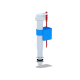 Наливний механізм бачка унітазу ANI-plast WC5510 нижня G1/2