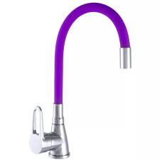 Змішувач для кухні WEZER SOP4-R045-PURPLE з гнучким виливом, фіолетовий
