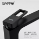 Змішувач для умивальника GAPPO G1017-62 високий, чорний