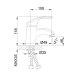 Змішувач для умивальника Frap F1021, хром