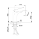 Змішувач для умивальника Frap F1057, чорний/хром