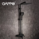 Душова система GAPPO G2417-60 термостат, вилив - перемикач на лійку, чорний