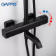 Душова система з термостатом GAPPO G24791-6, 3-функціональна лійка, чорний