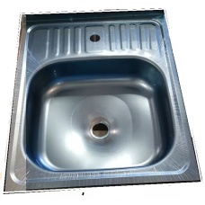 Мийка нерж.UA 5060 товщ-0.4mm, р-р-600*500*140mm Polish (накладна) (5060)