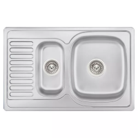 WEZER Кухонна мийка 7850(08) Satin 780x500x180 мм + сифон