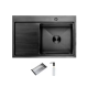 Кухонна мийка ITAL HD7850R, 750x500мм, нержавіюча сталь, права, чорний ITAL (ID7850R-B)