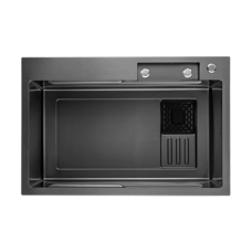 Кухонна мийка ITAL HD7545B, 750x450мм, нержавіюча сталь, чорний