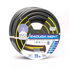 Шланг для поливу Evci Plastik Raduga Night ПВХ Ø 3/4", тришаровий, армований, бухта 20 м