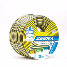 Шланг для поливу Evci Plastik Zebra ПВХ Ø 3/4", двошаровий, армований, бухта 20 м