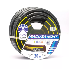 Шланг для поливу Evci Plastik Raduga Night ПВХ Ø 3/4", тришаровий, армований, бухта 50 м