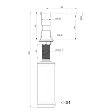 Дозатор для миючого засобу GAPPO G404, що вбудовується в мийку, латунь/пластик, хром 300 мл