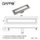 Душовий трап під плитку GAPPO G83007-4, 70х300 мм, нержавіюча сталь