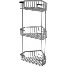 Полиця кутова Frap F335-2, 3-х ярусна, 240х570 мм, хром