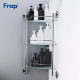 Скляна полиця кутова Frap F1907-3, 3-х ярусна, 290х290 мм