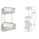 Полиця кутова Frap F351-1, 2-х ярусна, 240х320 мм, хром