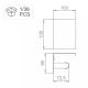 F502-6 тримач паперу з полкою (чорний) FRAP (F502-6)