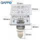Вертикальний трап GAPPO G81052, латунь, 100х100 мм, хром