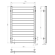 Рушникосушарка електрична Deffi Harmony П7, 500x800, правий, білий DEFFI (B.HR.80.50.7.E)