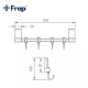 Вішалка Frap F1815-4 на 4 рухомих гачка 284 мм з 2-ма накладками, білий/хром