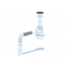 Сифон для кухонної мийки ANI-plast A0115, 1 1/2" x 40 з гнучкою трубою 40 x 40/50
