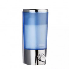 Дозатор жидкого мыла Frap F406, пластик, хром/синий, 400 мл
