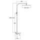 Душова система FAOP A2403-4, вилив - перемикач на лійку, 1-режим, бронза