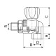 Кран шаровый PP-r ITAL 20 мм х 1/2" со сгоном, угловой