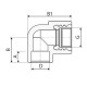 Угольник 90° PP-r с внутренней резьбой ITAL 20 мм x 1/2"