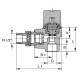 Вентиль PP-r термостатический ITAL 20 мм х 1/2" со сгоном, угловой