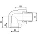 Угольник 90° PP-r с наружной резьбой ITAL 25 мм х 3/4"