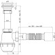 Сифон для кухонной мойки ANI-plast A0115, 1 1/2" x 40 с гибкой трубой 40 x 40/50