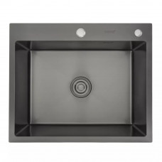 Кухонна мийка GAPPO GS6050-6  накладна 600x500 мм, нержавіюча сталь, поверхня PVD