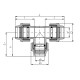 Трійник редукційний ПЕ ITAL 90 x 63 x 90 мм