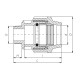 Муфта ПЕ із зовнішньою різьбою ITAL 32 мм х 1/2