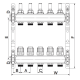 Коллекторный блок с расходомерами ITAL HC1-04 x 3/4"Ek, нержавеющая сталь