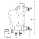 Насосно-смесительный узел для теплого пола ITAL MS1-C 1" x 1", нижнее подключение